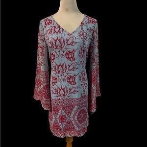 Pink Owl Shift in Light Blue